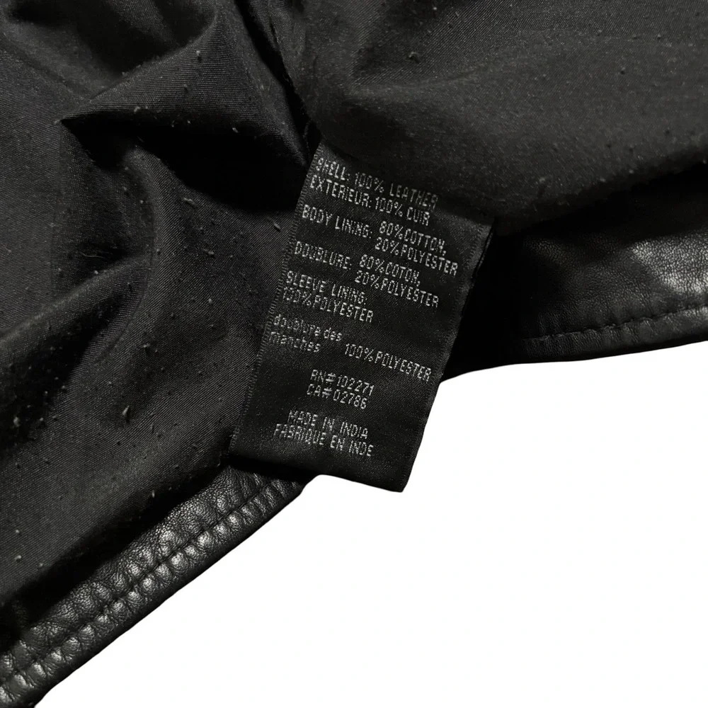 Rogue State Soft Lamb Leather Moto Biker Men Jacket Slim Small 21 x 26 *DAMAGE* - Picture 8 of 11